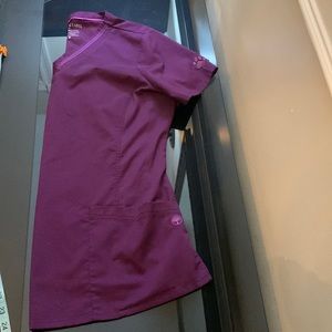 VAC Eggplant Medium Scrub Top